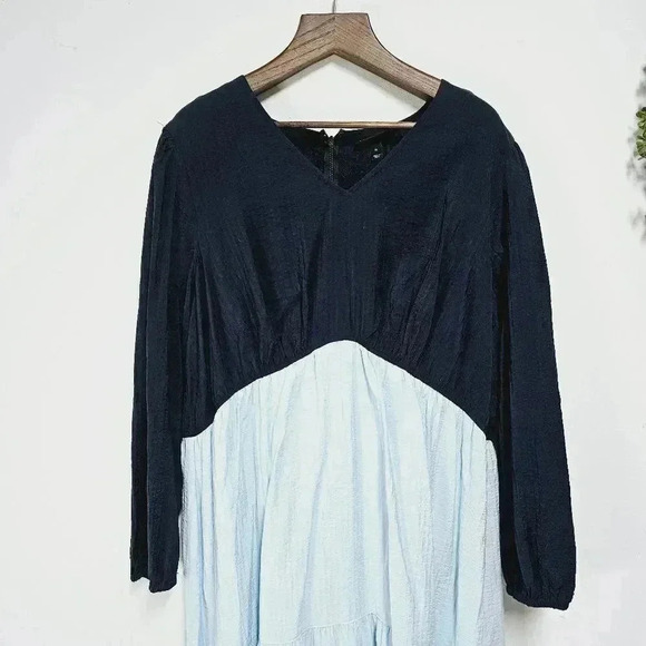 Lane Bryant 22 color block parachute tiered maxi dress - Picture 8 of 10